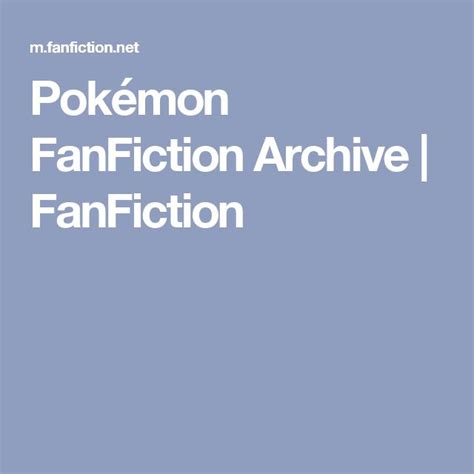 pokemon fanfiction archive